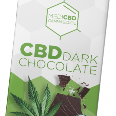 MediCBD Dark Chocolate with Salty Caramel Pearls (100 mg CBD)