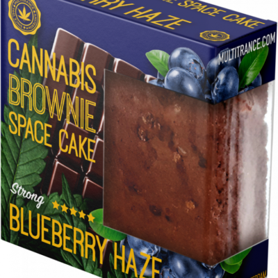 Cannabis Blueberry Haze Brownie Deluxe Packing (Strong Sativa Flavour) - Carton (24 packs)