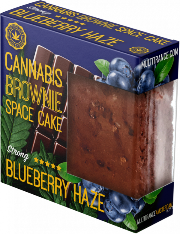 Cannabis Blueberry Haze Brownie Deluxe Packing (Strong Sativa Flavour) - Carton (24 packs)