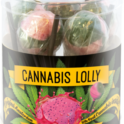 Cannabis Bubble Gum Lollies – Gift Box (10 Lollies), 24 boxes in carton