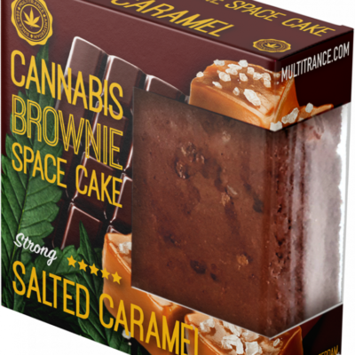 Cannabis Salted Caramel Brownie Deluxe Packing (Strong Sativa Flavour) - Carton (24 packs)