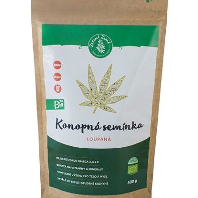 Zelena Zeme Hemp seeds hulled BIO 500 g