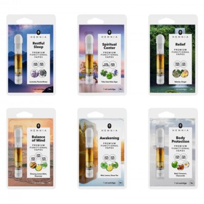 Hemnia Functional CBD Cartridges, All in One Set - 8 flavours x 1 ml