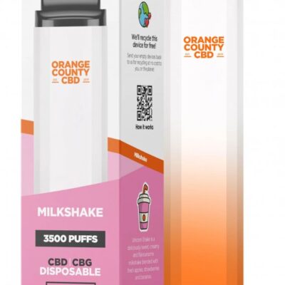 Orange County CBD Vape pen Milkshake 3500 Puff, 600 mg CBD, 400 mg CBG, 10 ml