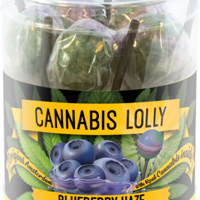 Cannabis Blueberry Haze Lollies – Gift Box (10 Lollies), 24 boxes in carton