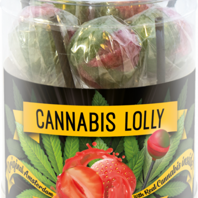 Cannabis Strawberry Haze Lollies – Gift Box (10 Lollies), 24 boxes in carton