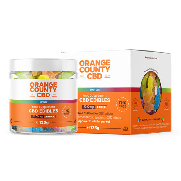 Orange County CBD Gummies Bottles, 1200 mg CBD, 135 g