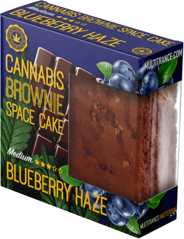 Cannabis Blueberry Haze Brownie Deluxe Packing (Medium Sativa Flavour) - Carton (24 packs)