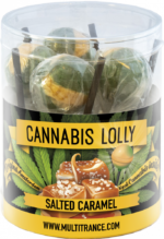Cannabis Salted Caramel Lollies – Gift Box (10 Lollies), 24 boxes in carton