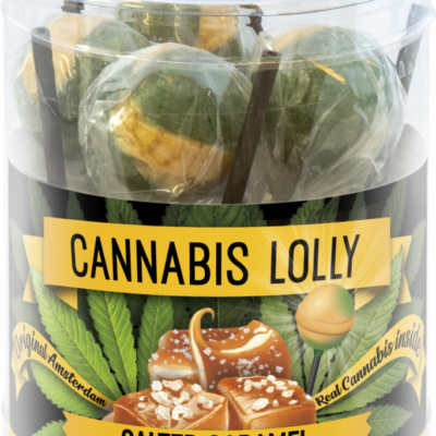 Cannabis Salted Caramel Lollies – Gift Box (10 Lollies), 24 boxes in carton