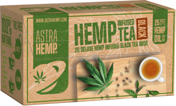 Astra Hemp Black Tea 25 mg Hemp Oil (Box of 20 Teabags)