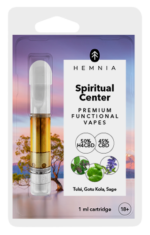 Hemnia Spiritual Center - Cartridge, 50 % H4CBD, 45 % CBD, holy basil (tulsi), gotu kola, sage, 1 ml
