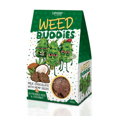 Euphoria Weed Buddies cookies with milk chocolate, 100 g