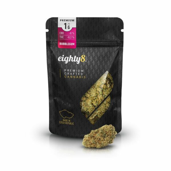 Eighty8 Bubblegum CBD Hemp Flower - 1 to 25 grams