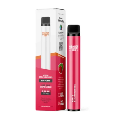 Orange County CBD Vape Pen Kiwi & Strawberries, 250 mg CBD + 250 mg CBG, 3 ml