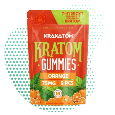 Canapuff - 7 - Hydroxy Kratom Gummies - Orange