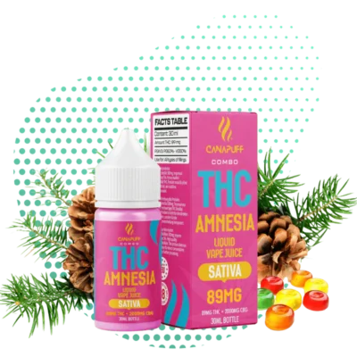 THC Liquid 89mg THC/2000mg CBG - Amnesia - 30ml